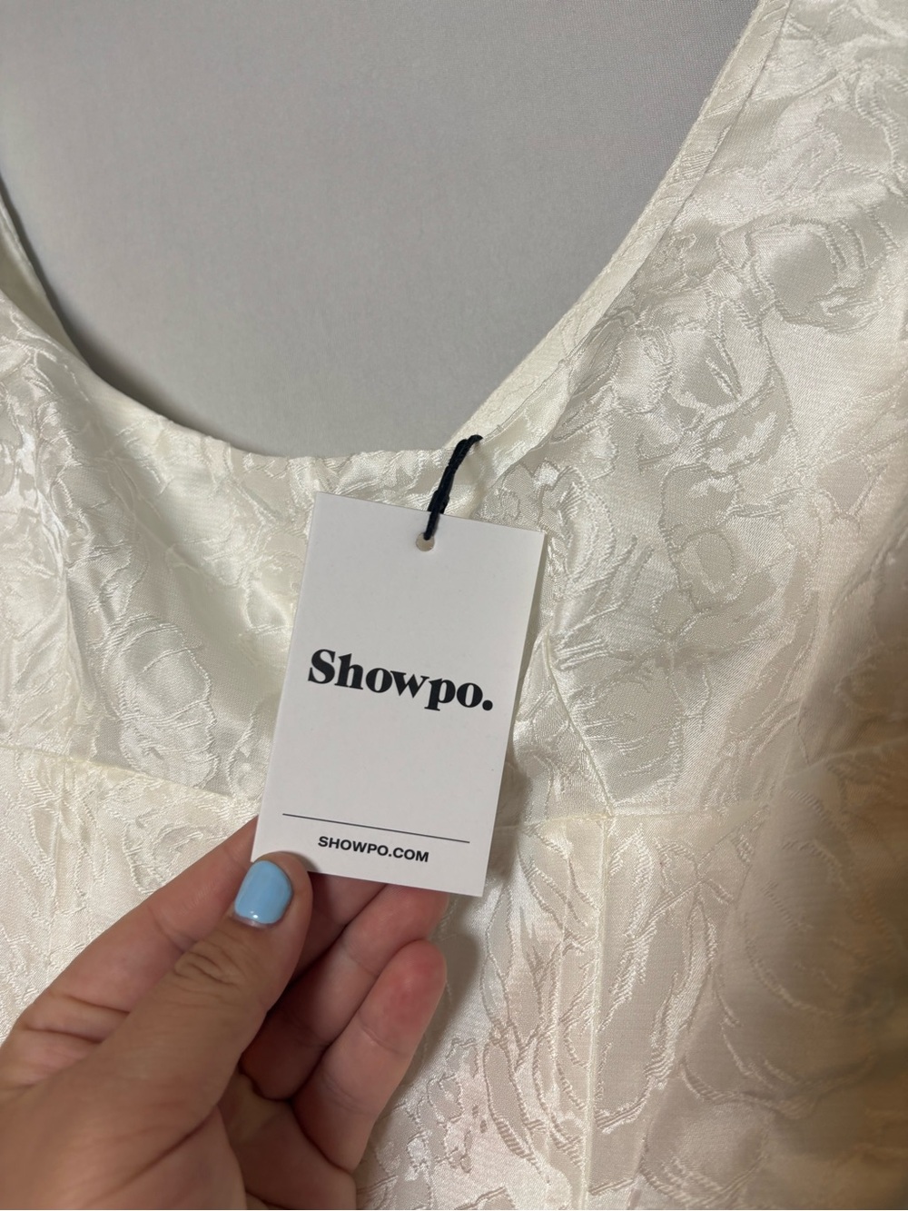 Showpo Stephanie Mini Dress Scoop Neck Flare Dress Ivory Size 0 White Bridal - Picture 5 of 9